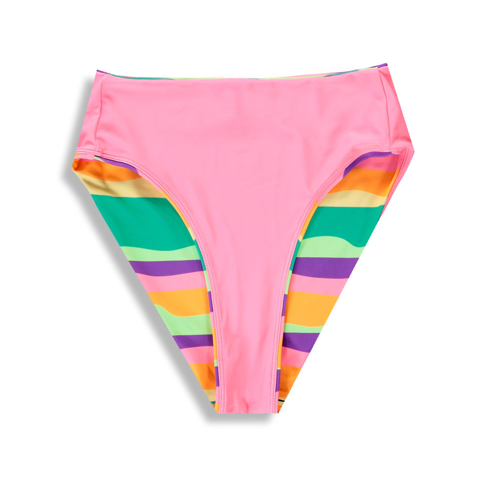 BIRDZ Swimsuit Bottom High Waisted |Pastel Waves| Women