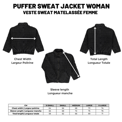 Puffer Sweat Jacket |Black| Women