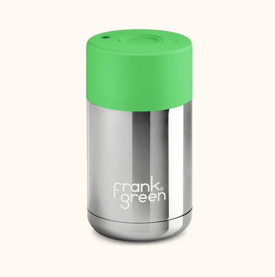 Stainless Steel Ceramic Reusable Cup |SILVER|- 10 oz