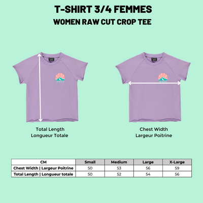 T-Shirt 3/4 |Lilas| Femmes