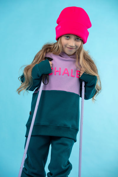 Hoodie Chalet Color-Block |Lilas| Enfant