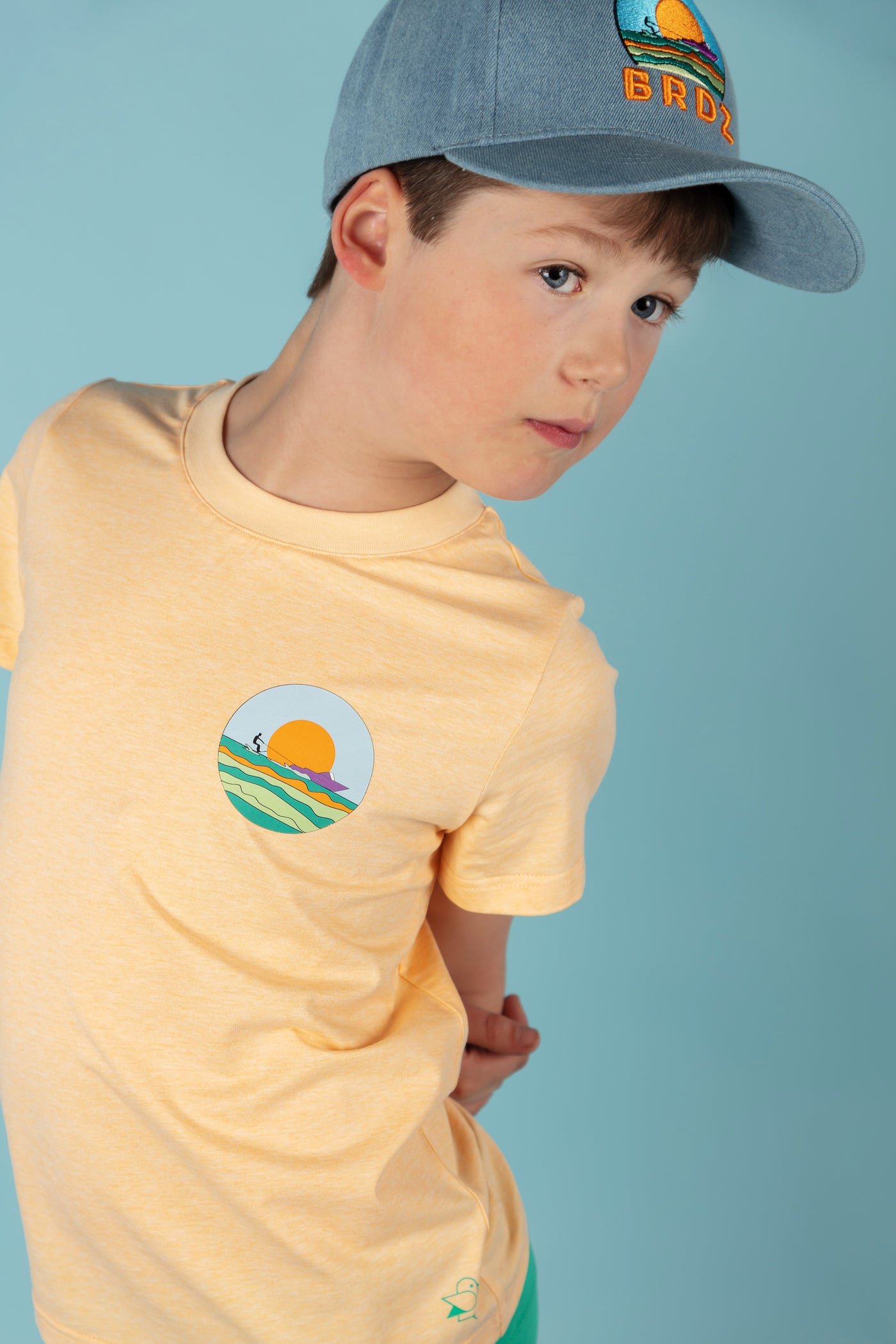 BRDZ water ski Cap |Blue Denim| Kidz