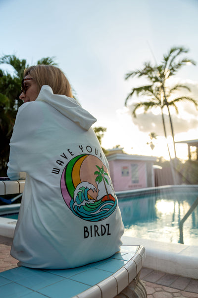 BIRDZ Wave Your Day Poncho |Ivory| Women