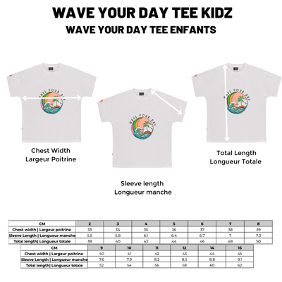 T-Shirt Wave Your Day |Ivoire| Enfants